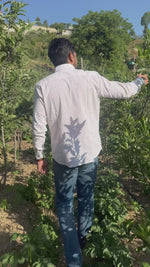 Load and play video in Gallery viewer, White Cotton Full Sleeve Men Shirt
