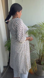 Load and play video in Gallery viewer, Paisley Hand-Block Print Kurti and Pant
