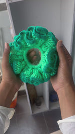 Load and play video in Gallery viewer, Jumbo green scrunchie
