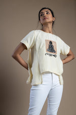 Load image into Gallery viewer, Off-White Embroidered top
